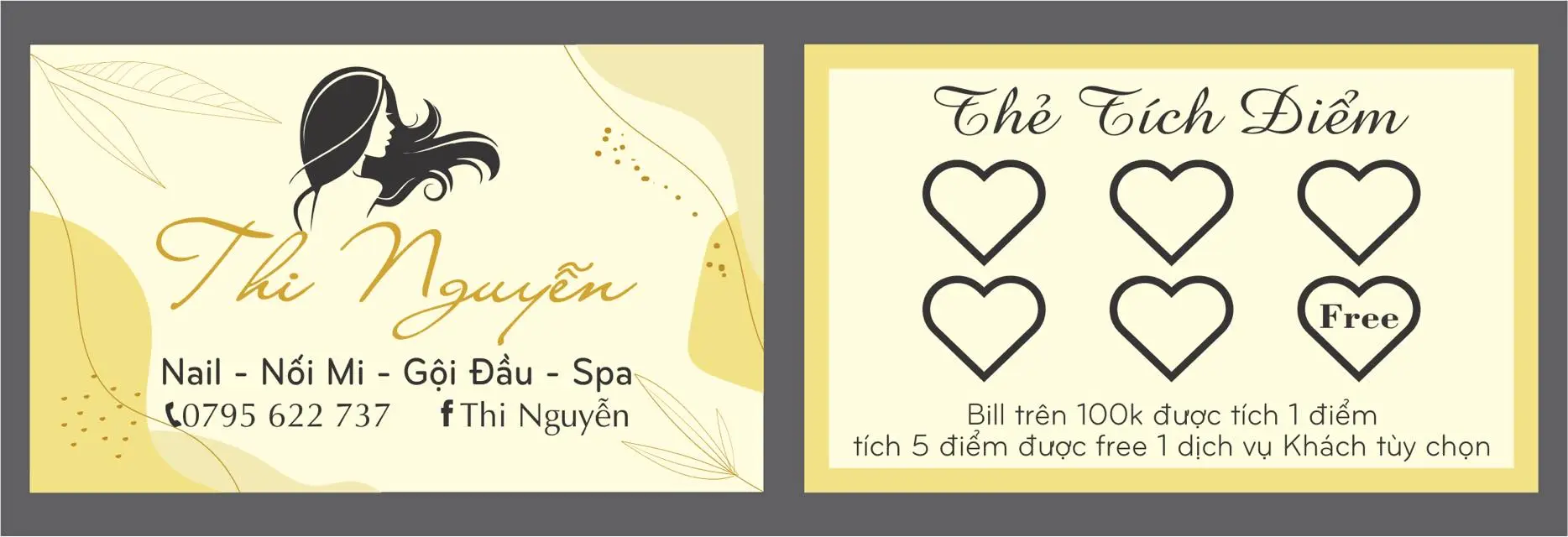 In Thẻ liệu trình spa