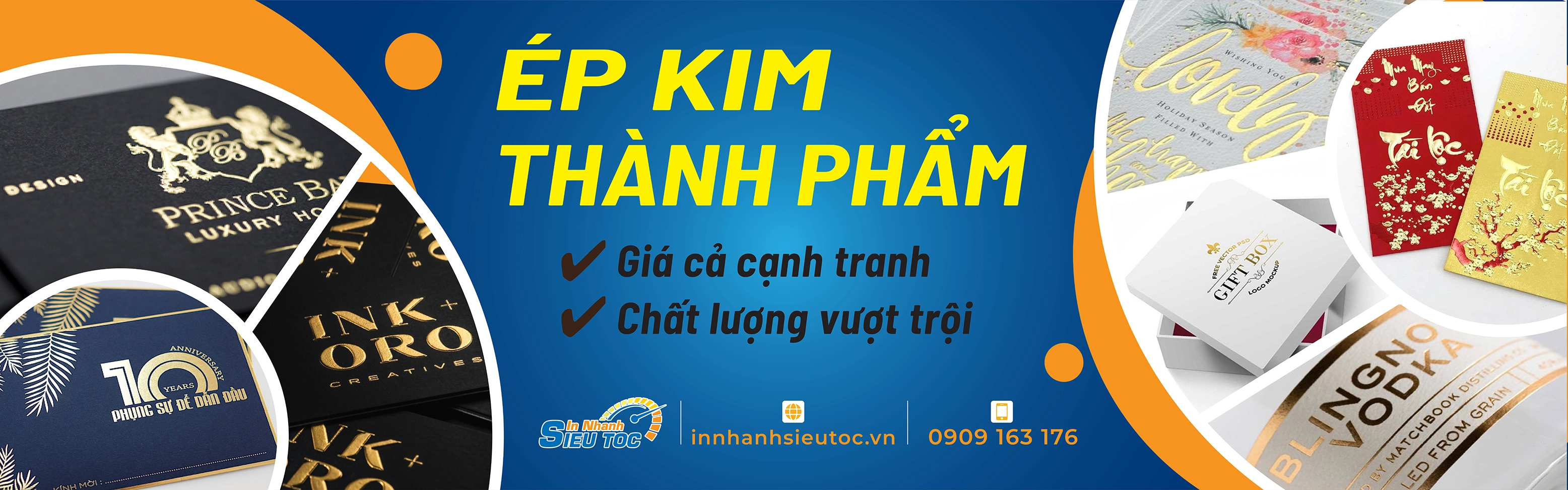 In Card Visit Ép Kim, Ép Nhũ Giá Rẻ