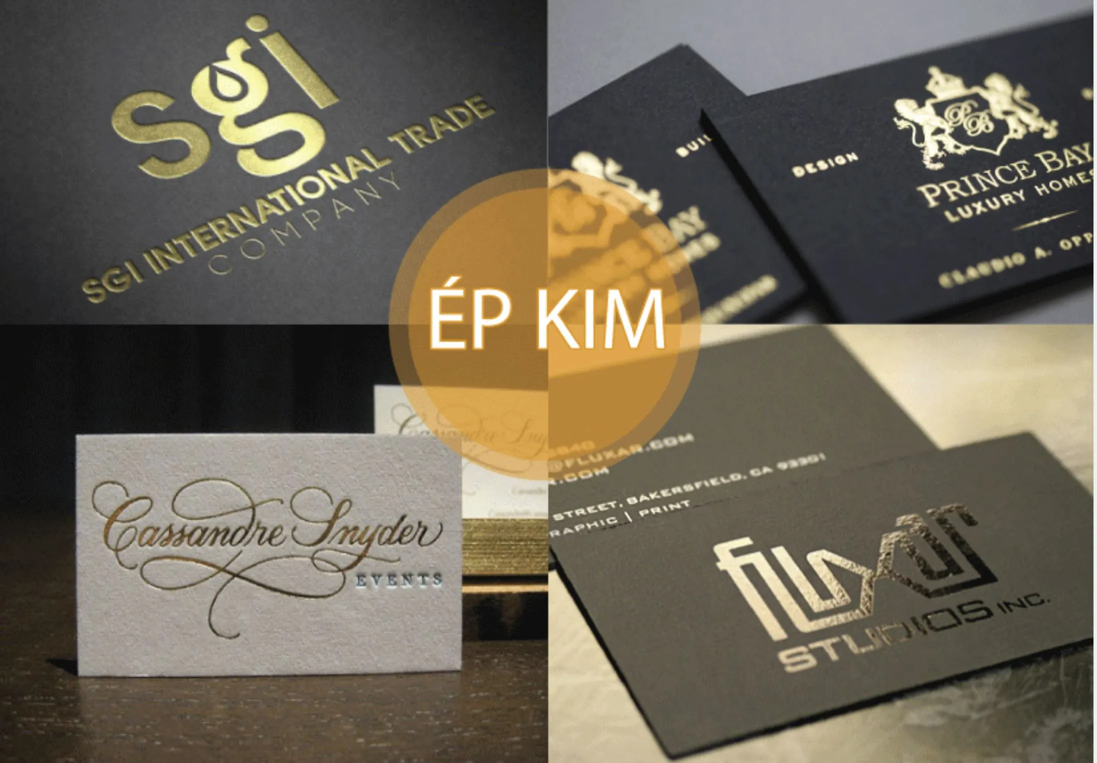 in card visit ép kim,card visit ép nhũ