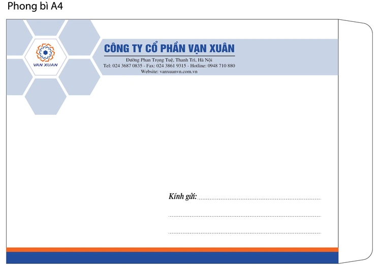 Mẫu Phong Bì Thư A4,Mẫu Phong Bì A4 Đẹp